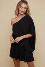 Load image into Gallery viewer, One Shoulder Black Dress
