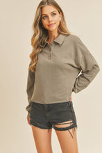 Load image into Gallery viewer, Collared 3 Button Pullover
