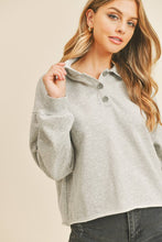 Load image into Gallery viewer, Collared 3 Button Pullover
