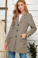 Load image into Gallery viewer, Plaid Button Up Coat
