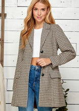 Load image into Gallery viewer, Plaid Button Up Coat
