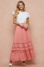 Load image into Gallery viewer, Tiered Maxi Skirt With Lace
