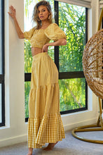 Load image into Gallery viewer, Yellow Gingham Skirt Set
