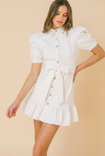 Load image into Gallery viewer, White Denim Mini Dress
