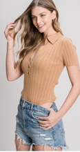 Load image into Gallery viewer, Short Sleeve Knit Bodysuit

