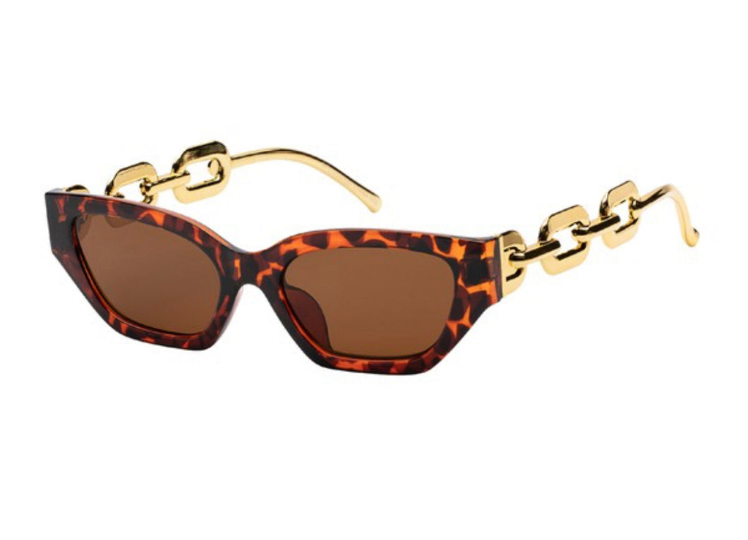 Chain Sunglasses - Tortoise Shell
